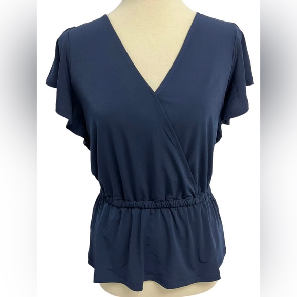 MICHAEL Michael Kors Tops - NWT MICHAEL KORS V-neck short sleeve Elastic Waist Blouse Size M